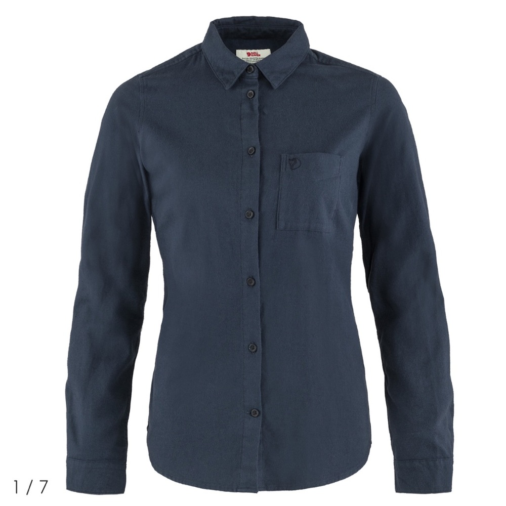 Fjallraven Women's Navy Button Down Shirt